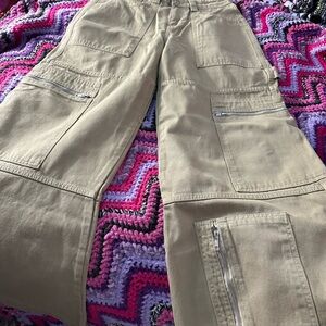The Ragged Priest Beige Cargo Pants